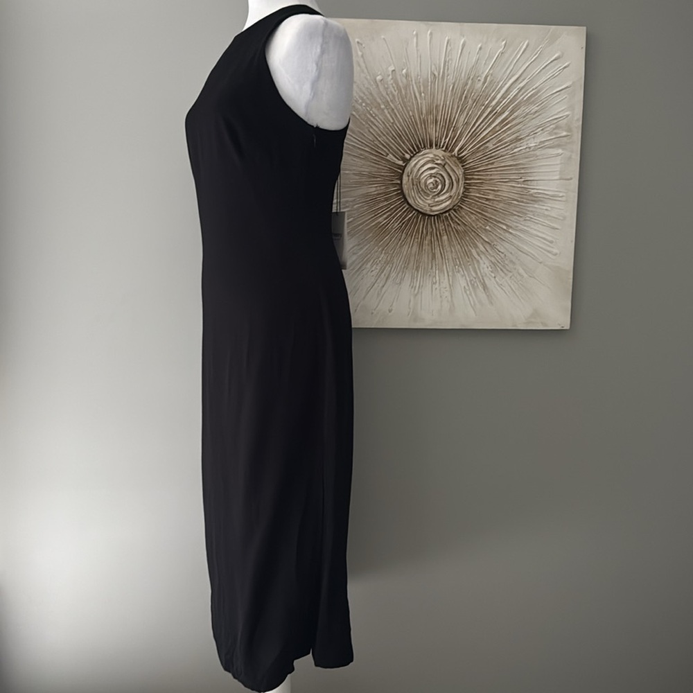 Theory Black Backless Cross-Strap Midi Dress - Picture 11 of 14
